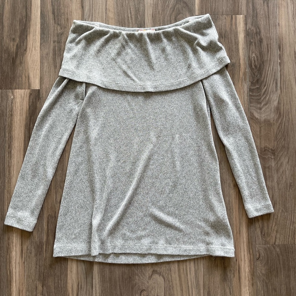 Anthropology Eri + Ali Long Sleeve Off Shoulder Sweater Top